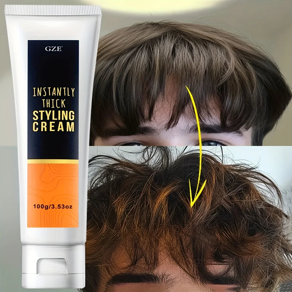GZE Instantly Thick Styling Cream - Volumizes, Texturizes, and Adds Body to Hair - Lightweight Formula for All Hair Types Qme
