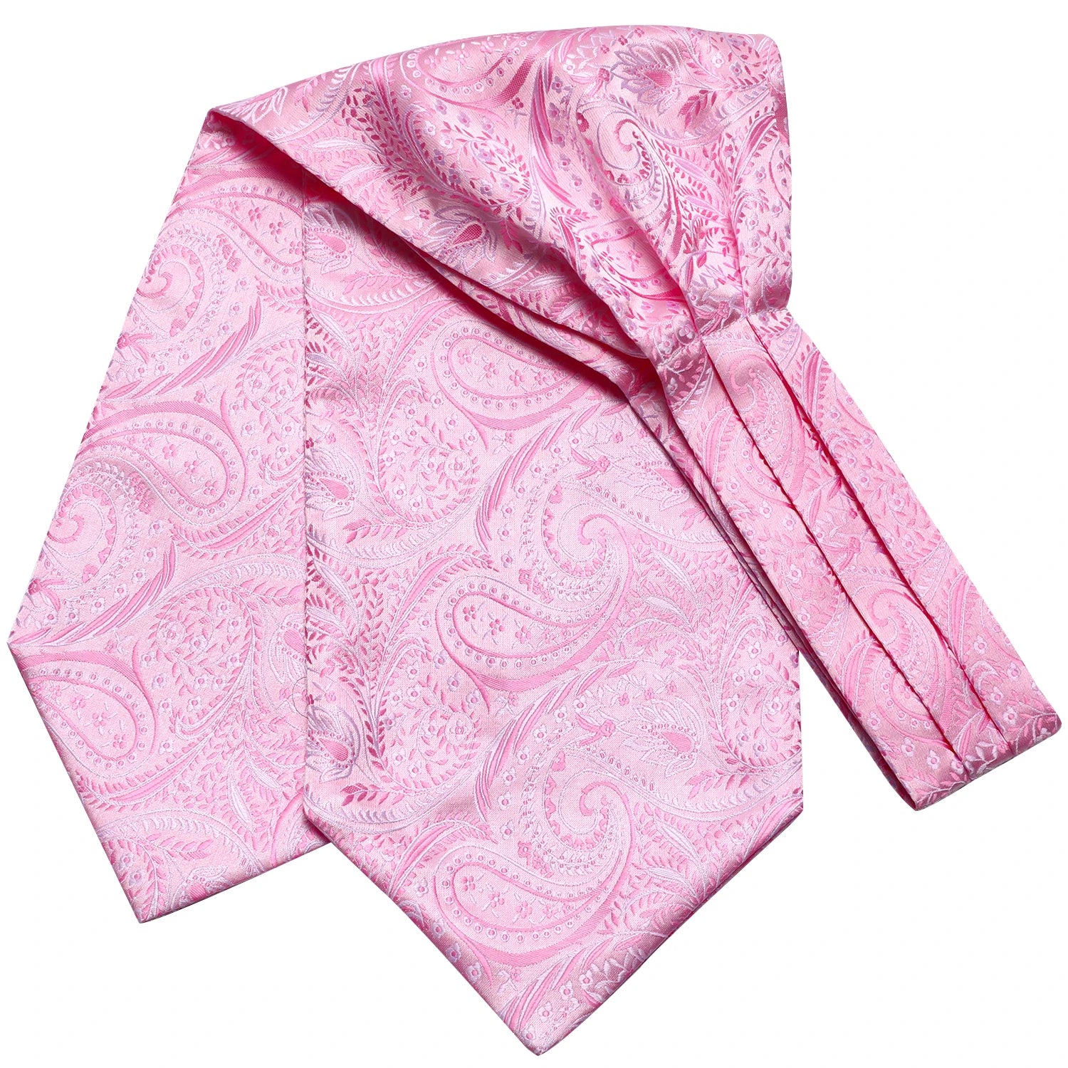 Hi-tie Mens Ascot Pocket Square Cufflinks Jacquard Paisley Floral Qme