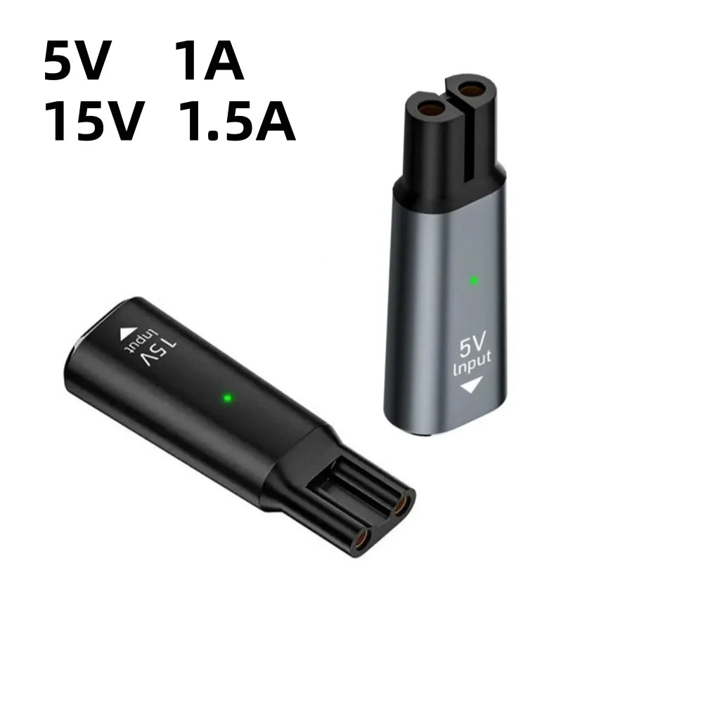 5V/15V USB Type-C Shaver Charger Adapter 5V Fit for Philips BT3238/15, BT3230, MG7910, MG5910 OneBlade QP1424, X3001/90, S3243 Qme