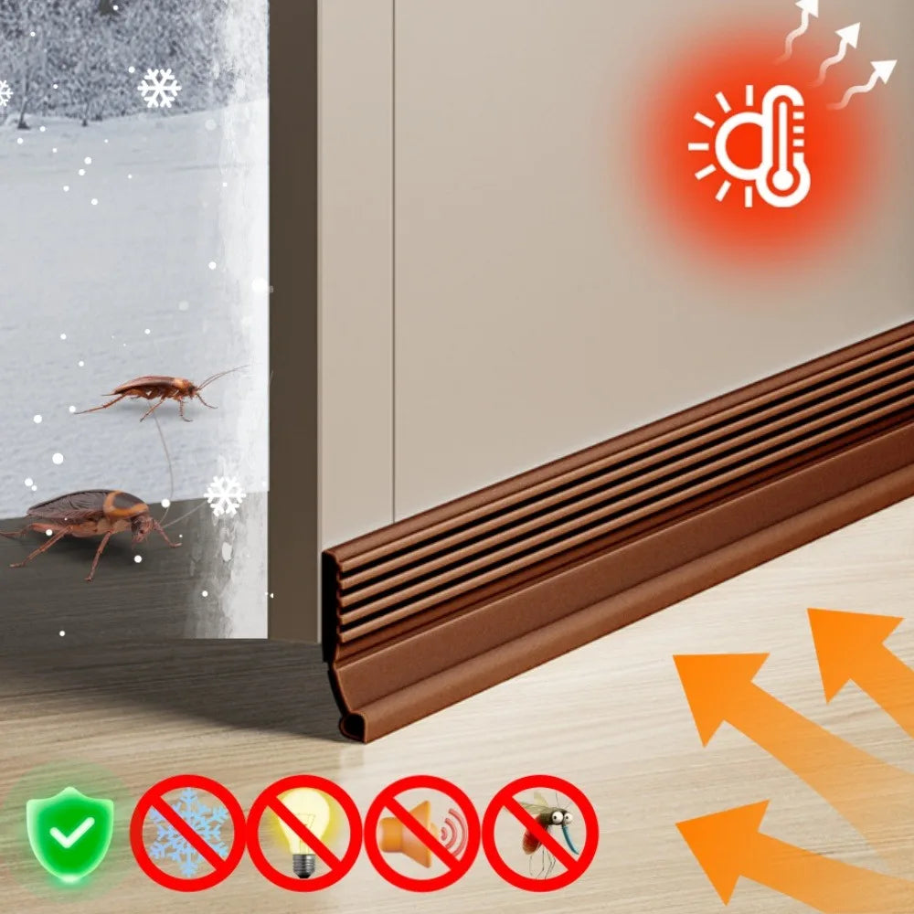 1M Door Sealing Strip Windproof Soundproof Waterproof Barriers for Doors Windows Insect Proof Filling Strip for Door Bottom Gap Qme