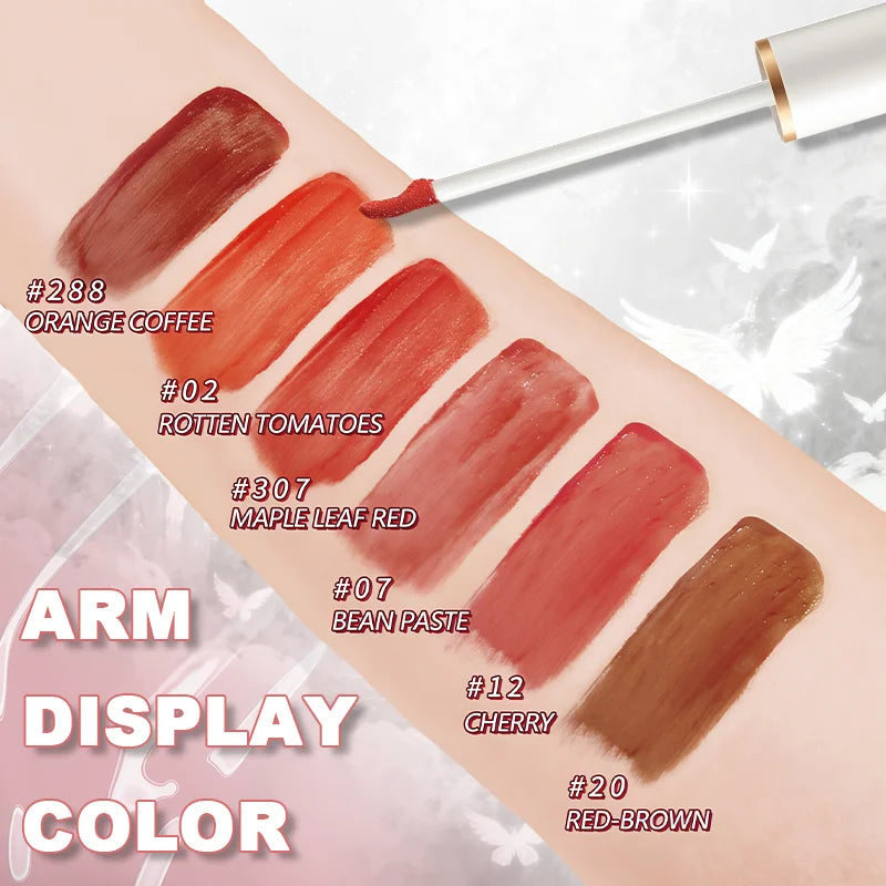 Matte Liquid Lipstick Makeup, Waterproof Non-fading Non-stick Cup, Smooth Misty Finish for Fuller Lips, Rich Color Rendering Qme