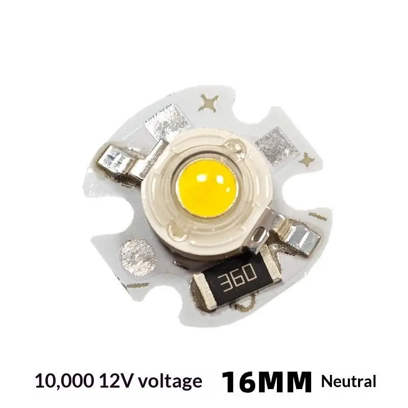 5/10Pcs 16mm 20mm LED Lamp Boards 1W 3W Single Color 5V 12V Warm Neutral White Spotlights Downlights Sunset Lights Qme Neutral 12V 1W 5pcs