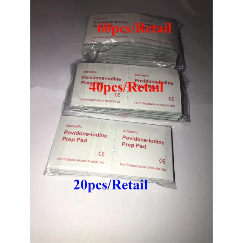 Skin Iodine Wound Disinfection Treatment, Convenient to Carry Outdoor Sports Disaster Essential First Aid Kit Supplies Qme 20pcs