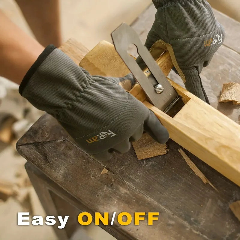 Garden Work Gloves Anti-Slip Abrasion Resistant Touchscreen Protective Thorn Proof for Gardening Planting Repair Qme