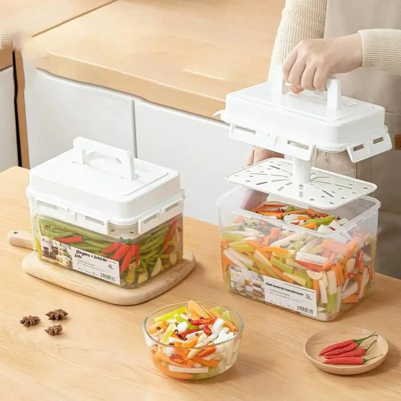 Kimchi Press Storage Container Pickle Jar Gherkin Sauerkraut Qme Default Title