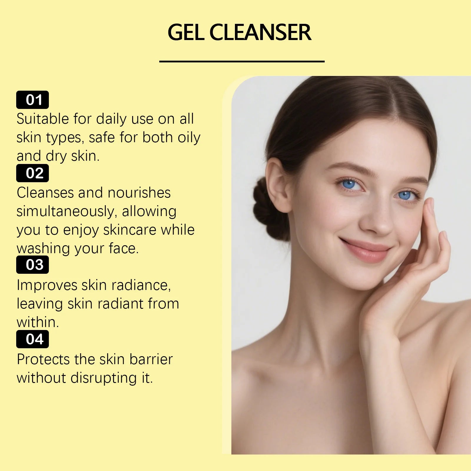 Turmeric Vitamin C Facial Cleanser Cleansing Refreshing Moisturizing for Soft Smooth Skin Purifying Brightening Facial Cleanser Qme