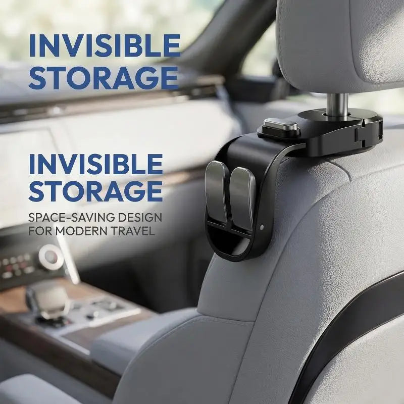 Heavy Duty Universal Car Seat Headrest Hooks ABS Spring Auto-rebound Qme