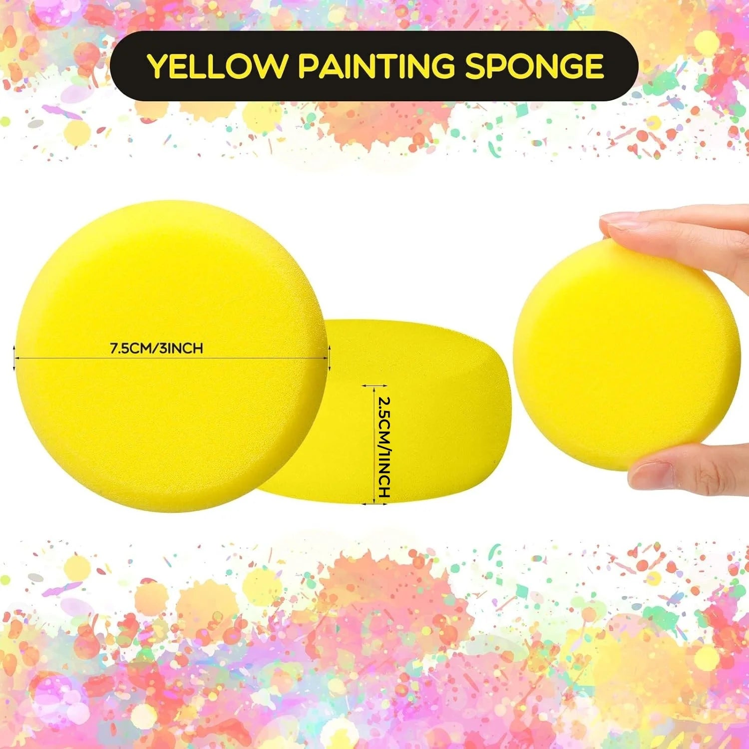 5-20PCS Ceramic Sponge Round Shape Coloring Cleaning Water Absorbing Sponge for DIY Crafts Sculpture Pottery Painting Tools Qme