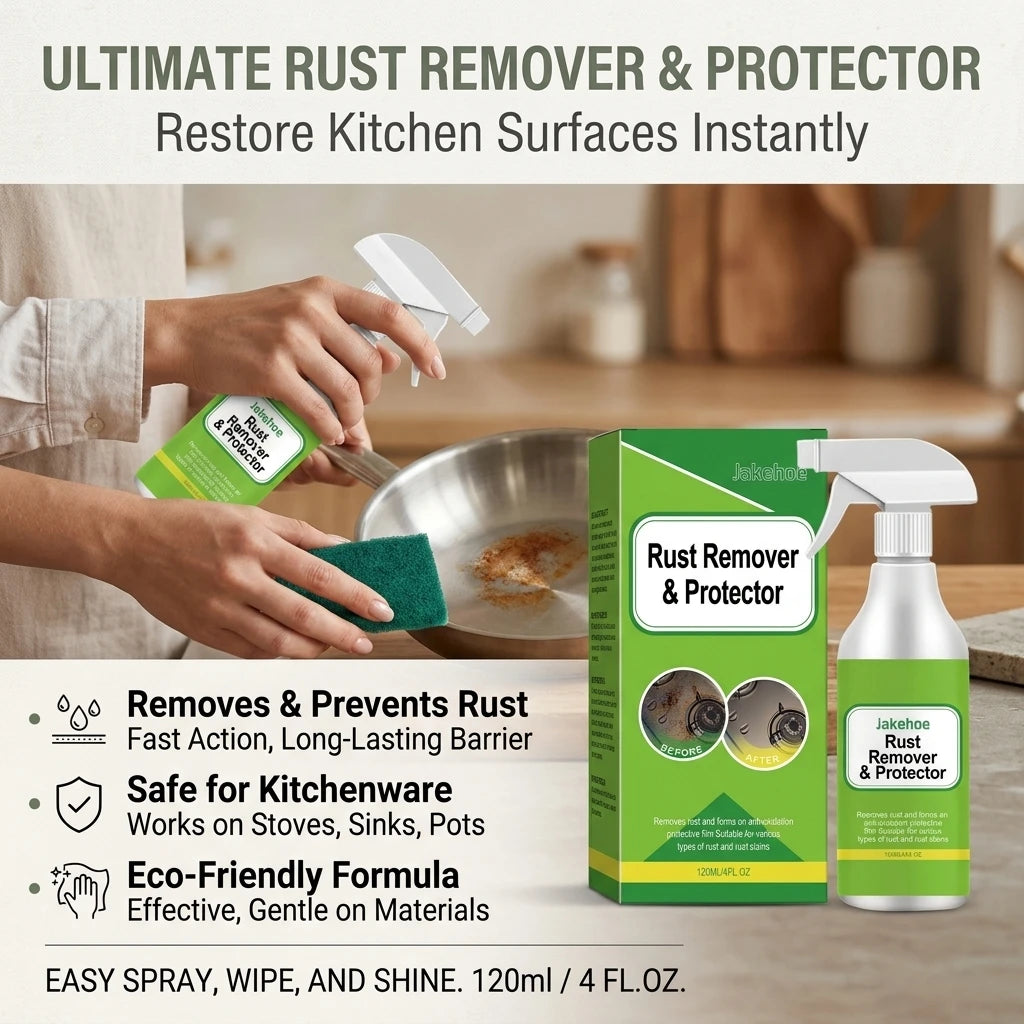 Metal Rust Remover Anti-Oxidation Dissolving Rust Stains Fast Acting Long-Lasting Protective Film Household Rust Removing Spray Qme