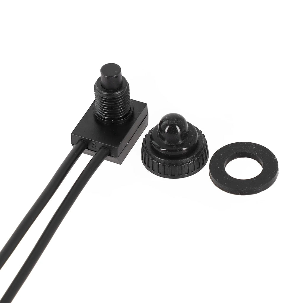 1 PC 12V Waterproof Latching Push Button On-Off Switch With Leads Wire Plant Lamp Agricultural Irrigation Cultivation Switch Qme