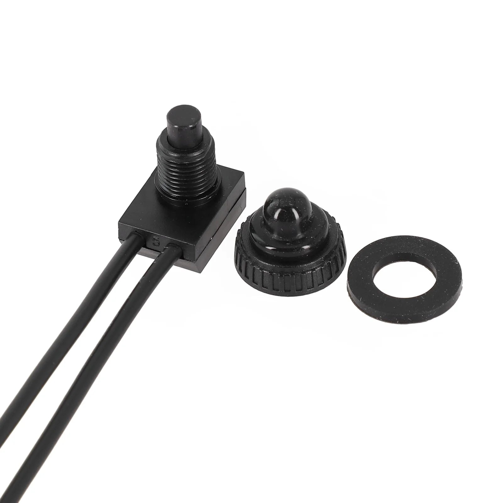 1 PC 12V Waterproof Latching Push Button On-Off Switch With Leads Wire Plant Lamp Agricultural Irrigation Cultivation Switch Qme
