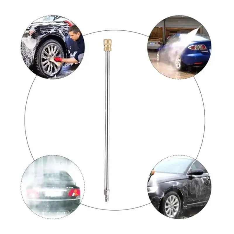 A02F-Stainless Steel Spray Rod With 1/4 Inch Quick Connect Plug Pressure Washer Extension Wand Lance Qme