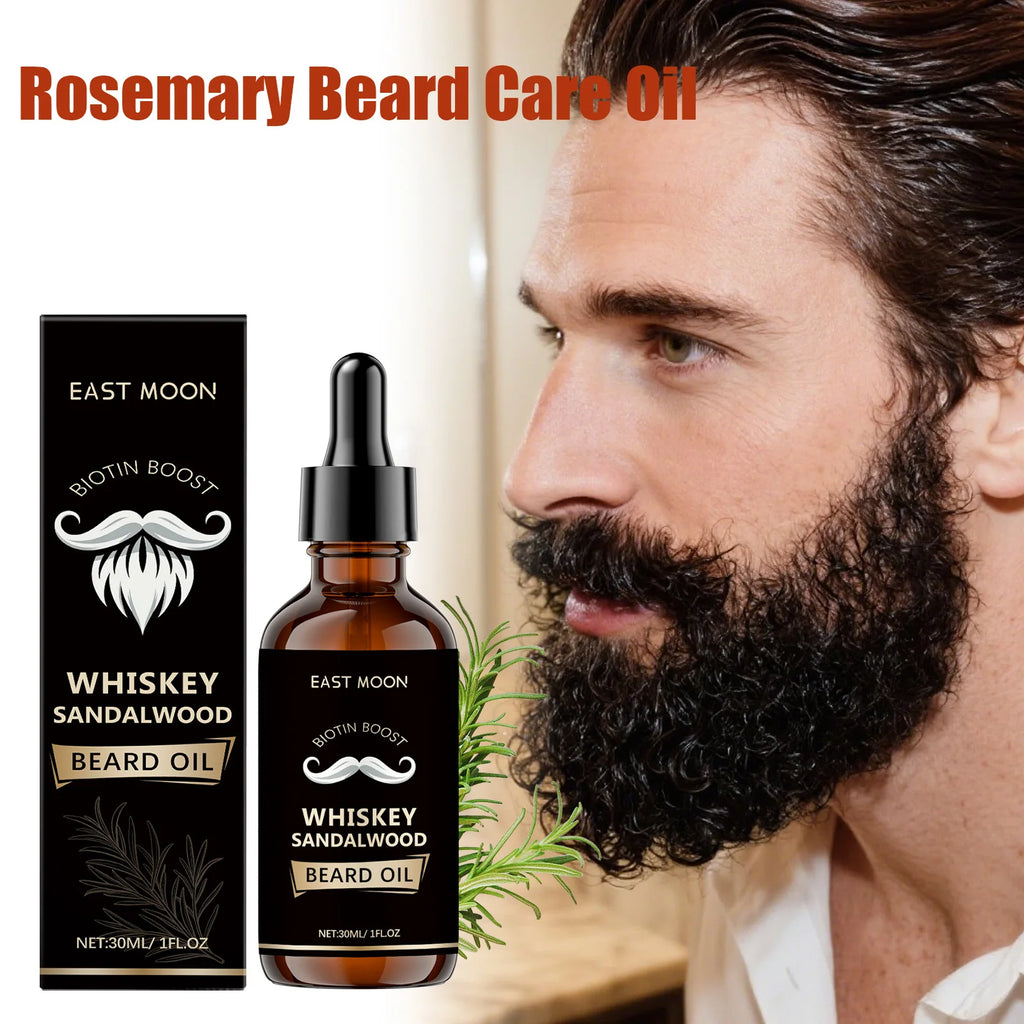 Rosemary Beard Care Essential Oil for Men's Thick Soft Smooth Nutritious Beard Oil Beard CareSoftening Styling Non-Greasy Qme