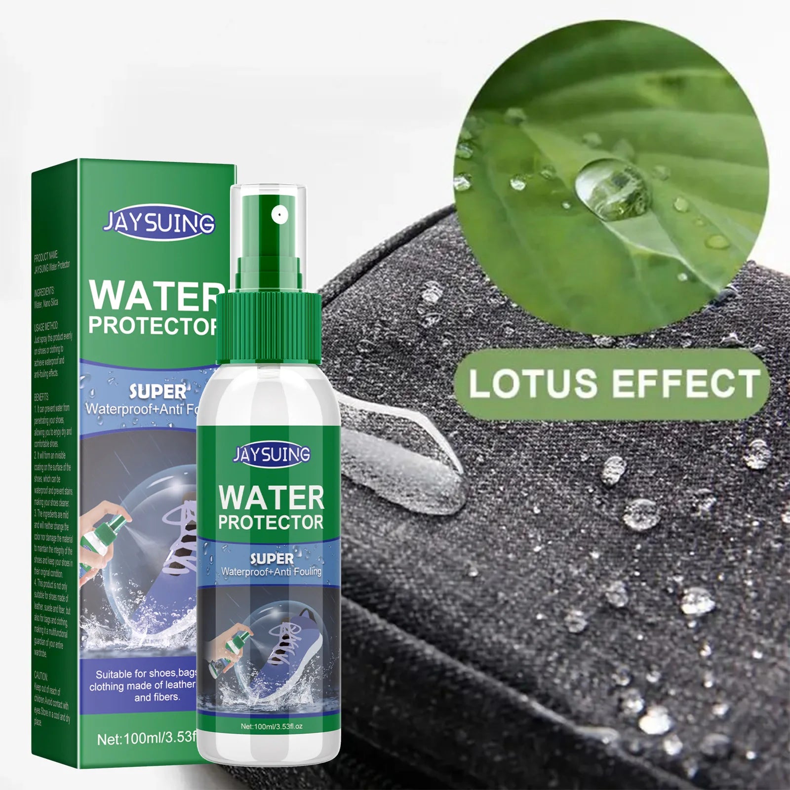 Shoe Waterproof Spray Stain Repellent Protection Shoe Anti-Oil Hydrophobic Coating Outdoor Protective Cover Shoe Protector Spray Qme