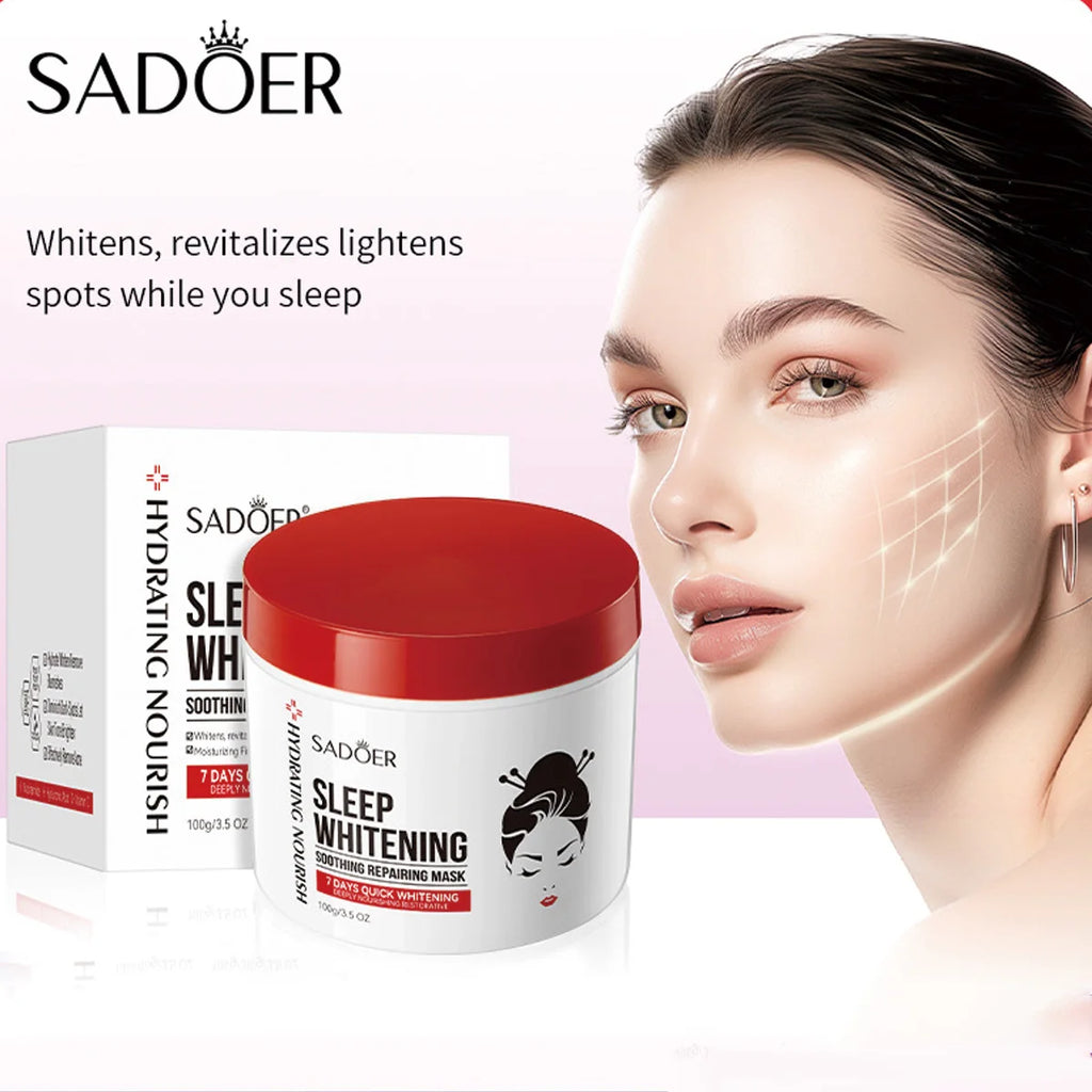 Kojic Acid Sleep Whitening Moisturizing Facial Mask Skin Care Cream Qme