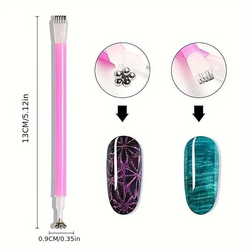 Nail magnet set, cat eye magnet set - highly suitable for nail art and nail art supplies. Qme