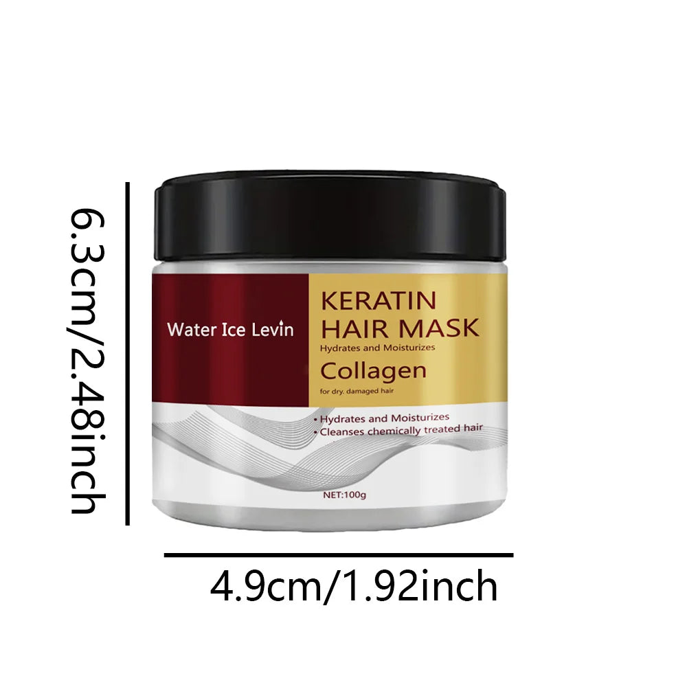 Collagen Keratin Hair Mask Dual Oil Control Moisturizer Conditioner Soft Smooth Frizz Damaged Repair Revitalize Hair Care Qme