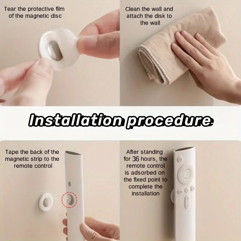 Magnetic Remote Control Holder Wall Mount Adhesive Remote Control Holder Strong Hold TV Remote Holder For Home Office Qme