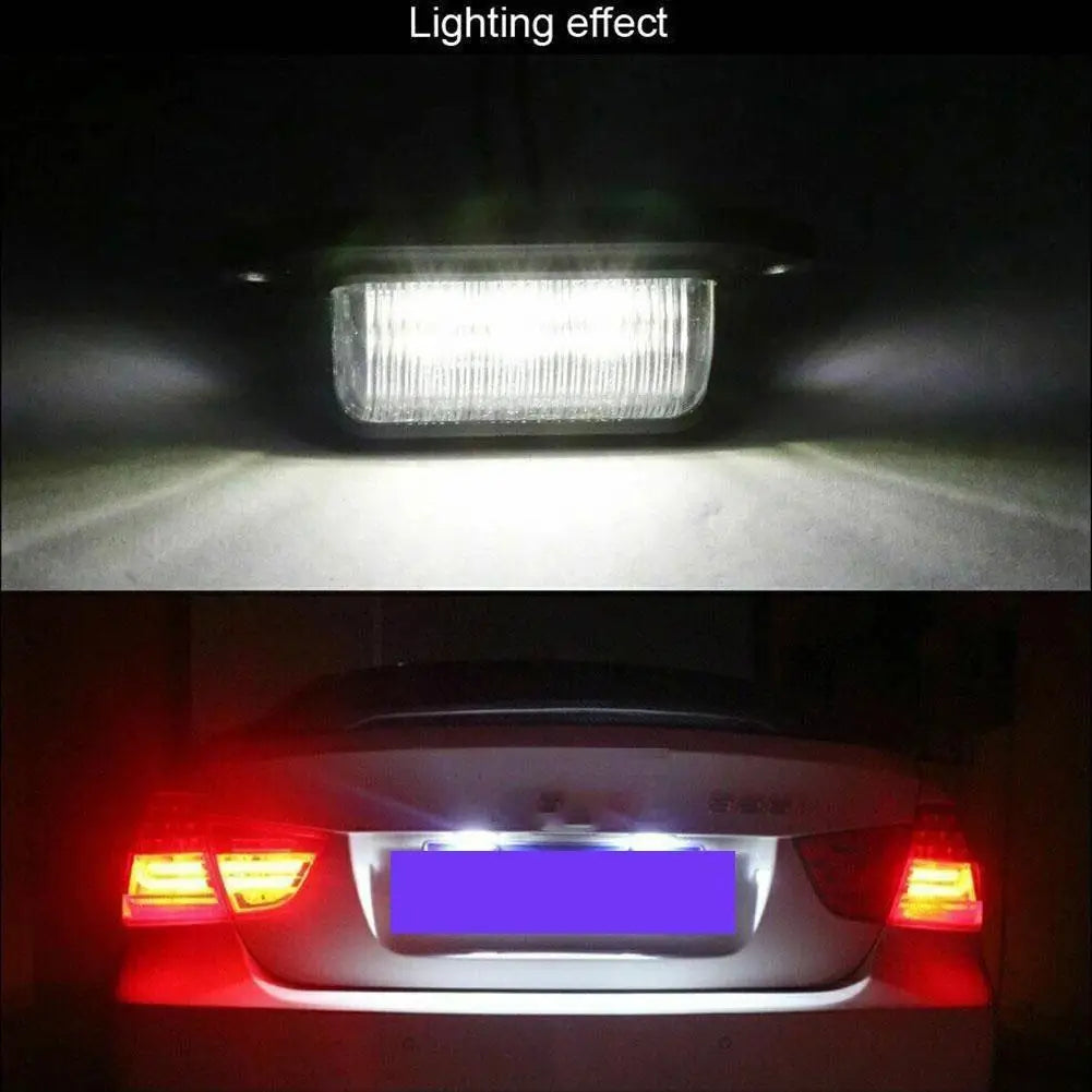 LED Car License Number Plate Light For SUV Truck Trailer Van Tag Step Lamp White Bulbs Car Products License Plate Lights Qme