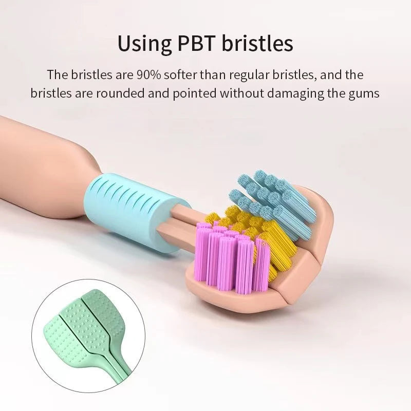 Three Sided Toothbrush Soft Bristle Tooth Brush Ultra Fine Oral Care Qme