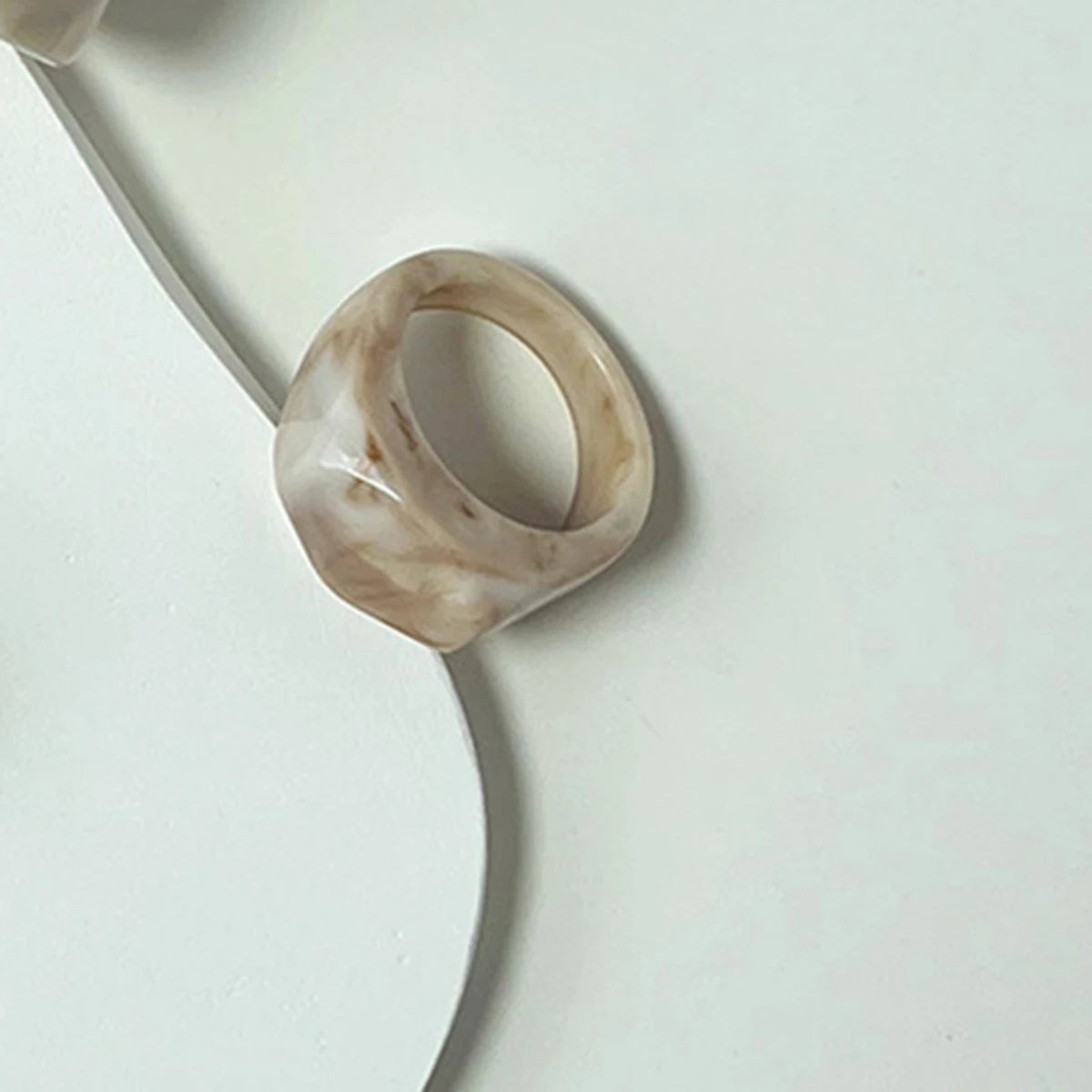 Fashion Colorful Clear Resin Oval Rings Acrylic Water Droplets Shape Women Girls Travel Summer Jewelry Ins Hip Hop Rings Women Qme fang Size 7