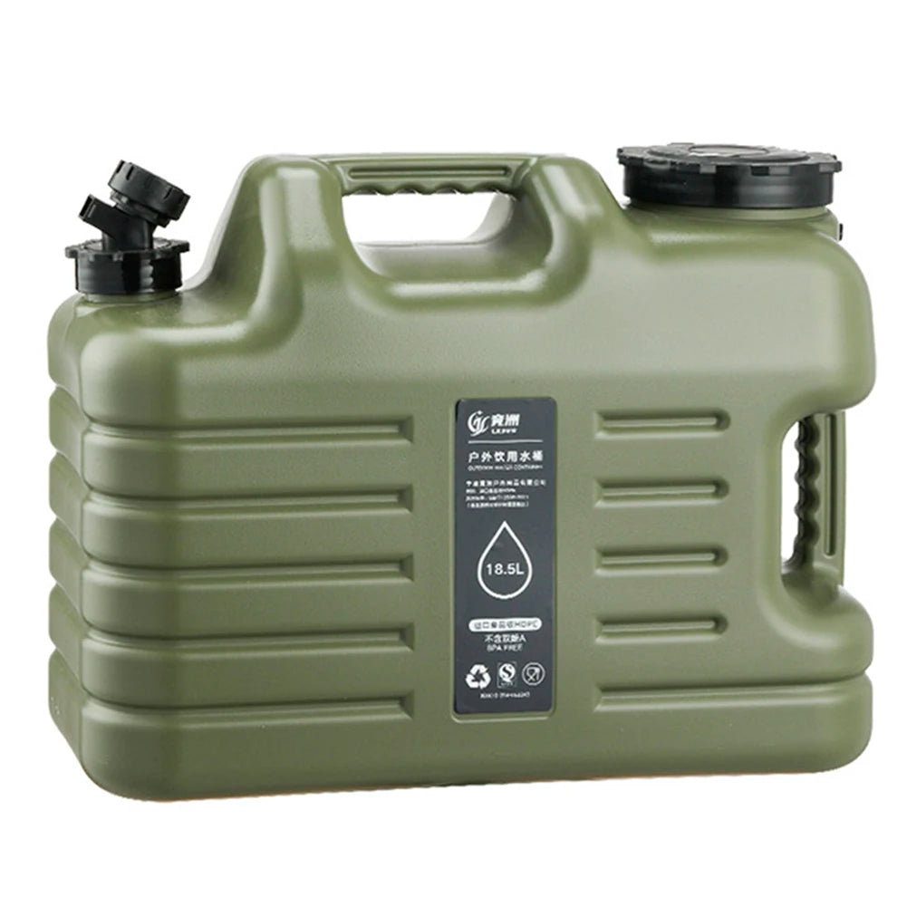 18.5L Outdoor Water Bin Large Capacity Portable Drinking Water Canister with Detachable Faucet for Camping Fishing Picnic Hiking Qme