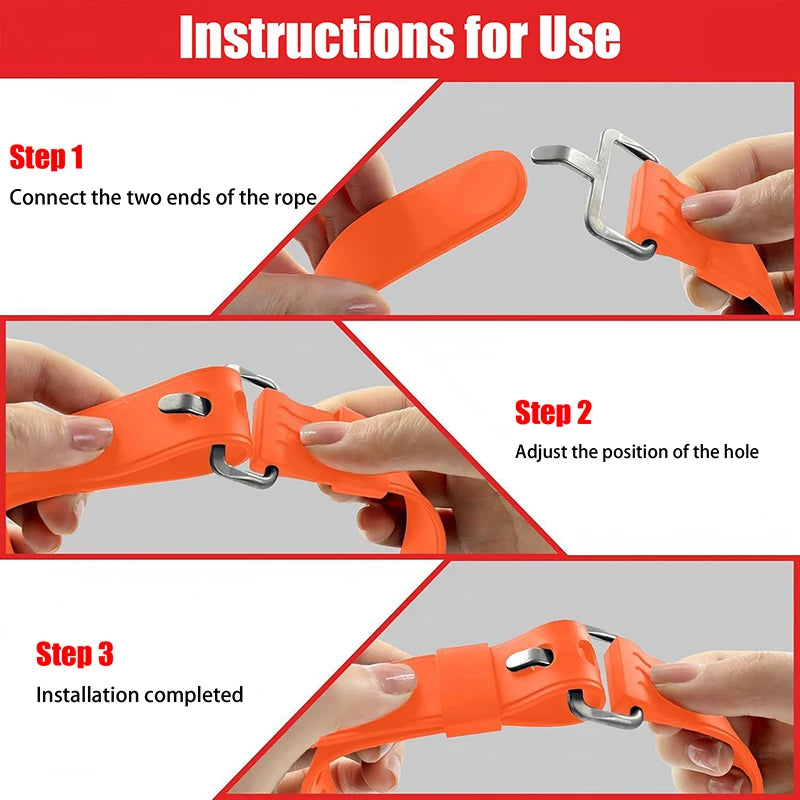 Travel Compact Tied Belt Durable Silicone Fixed Cargo Tie Down Qme
