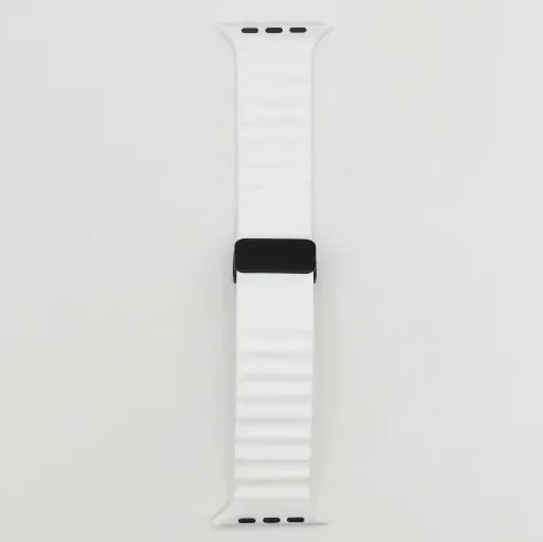 Magnetic Buckle Strap For Apple Watch Band Ultra2 49mm 46 42 44 41 38mm Silicone Bracelet iWatch Ultra Series 7 6 3 se 8 9 10 Qme White 42 44 45 49 S10-46mm
