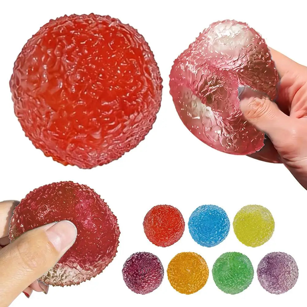 Ice Ball Maltose Squishy Toys Stress Multicolor Texture Sensory Qme Red