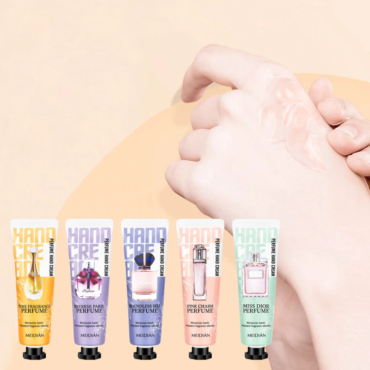5-Pack Moisturizing Hand Cream Deeply Hydrating Long-lasting Qme 5PCS