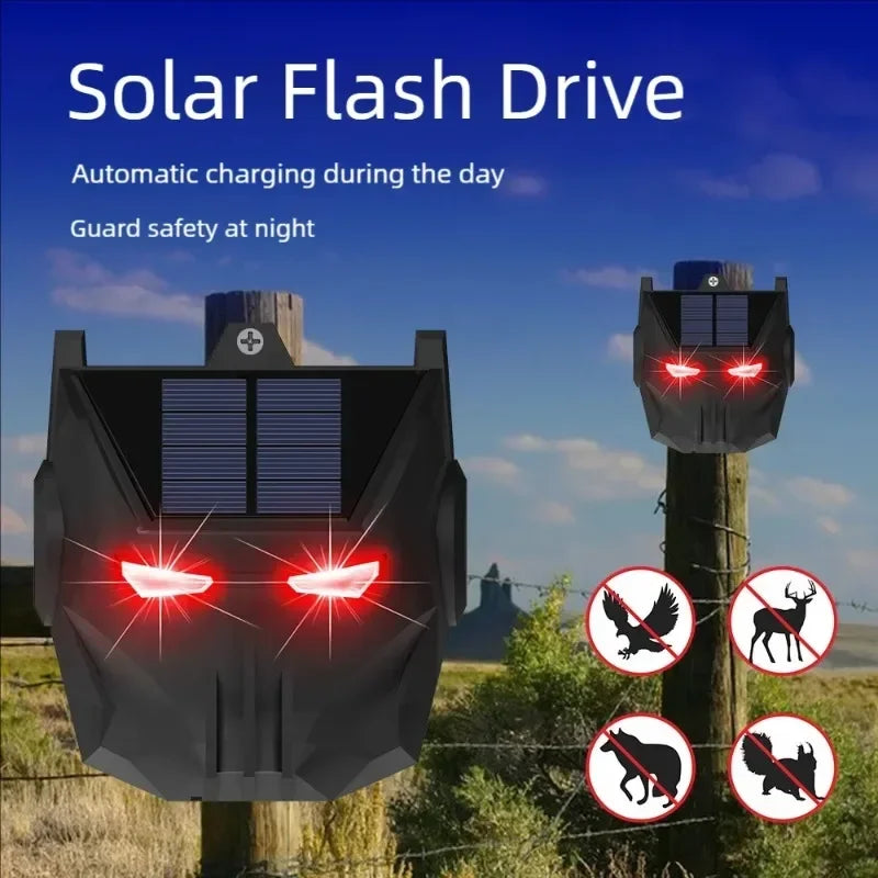 IP55 Waterproof Solar Animal Repellent Device Solar Powered Animal Repeller Wild Boar Rabbit Repeller Nighttime Deer Deterrent Qme
