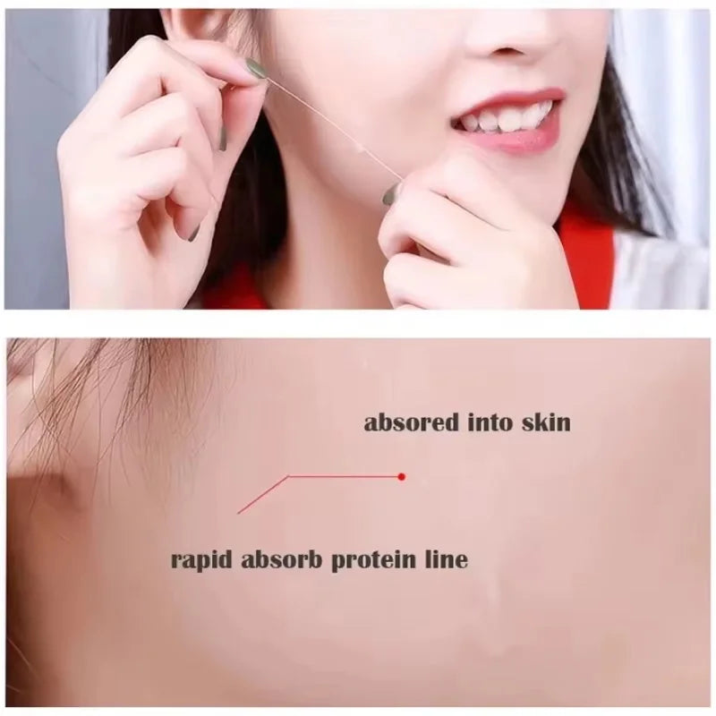 Collagen Protein Thread Instant Wrinkle Remover Serum Set Lifting Firming Soluble Absorbable Face Anti-aging Skin Care Qme