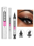 Double-ended stamp eyeliner pen, waterproof and sweat-resistant, smudge-proof liquid eyeliner pen, stamp liquid eyeliner for be Qme Q632