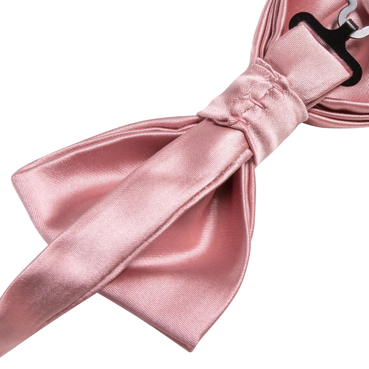 Hi-tie Dusty Pink Silk Mens Solid Sage Green Pre-tied Bow Tie Hanky Qme