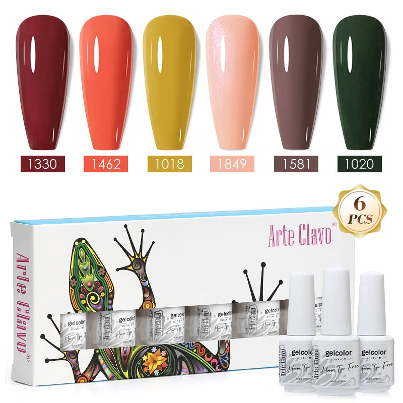 Arte Clavo Colourful Box Nail Gel Polish Semi Permanent UV Led Qme ZH22
