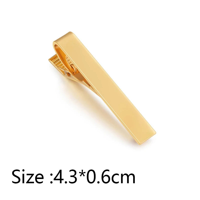 Tie Clip Men Metal Copper Simple Bar Clasp Practical Necktie Qme B2