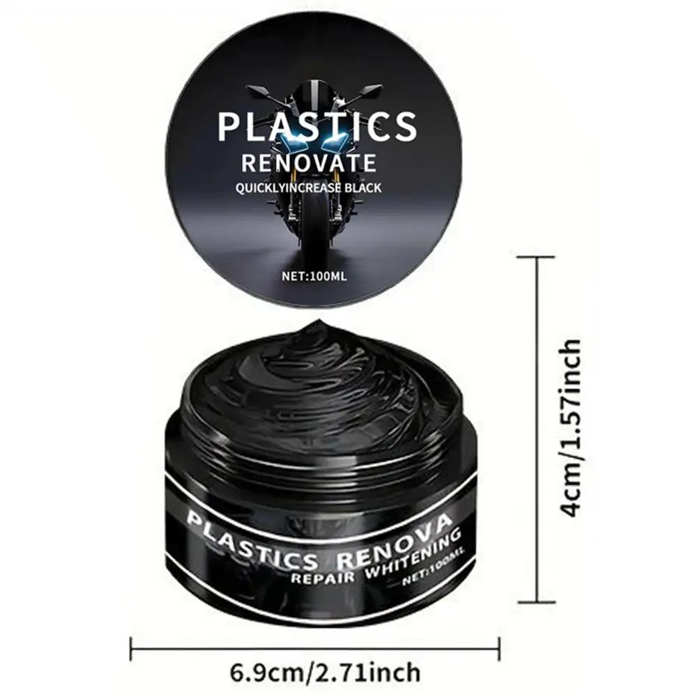 Auto Trim Restorer Car Scratch Repair Paste 100ML Anti-UV Quick-Drying Rubber Repair Wax Fade-Resistant Renovation Solution Qme 100ml