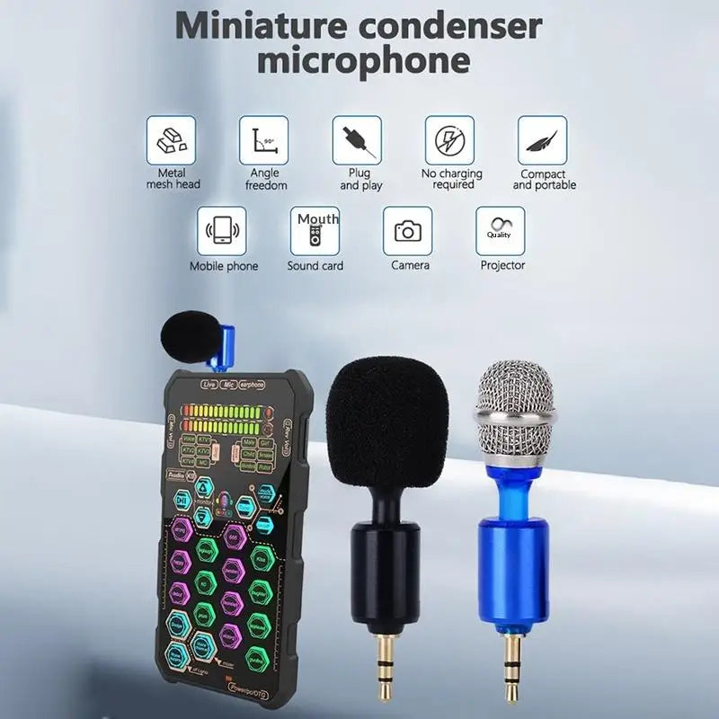 Mini Bendable Metal Recording Microphone Portable Plug Play Mic Qme