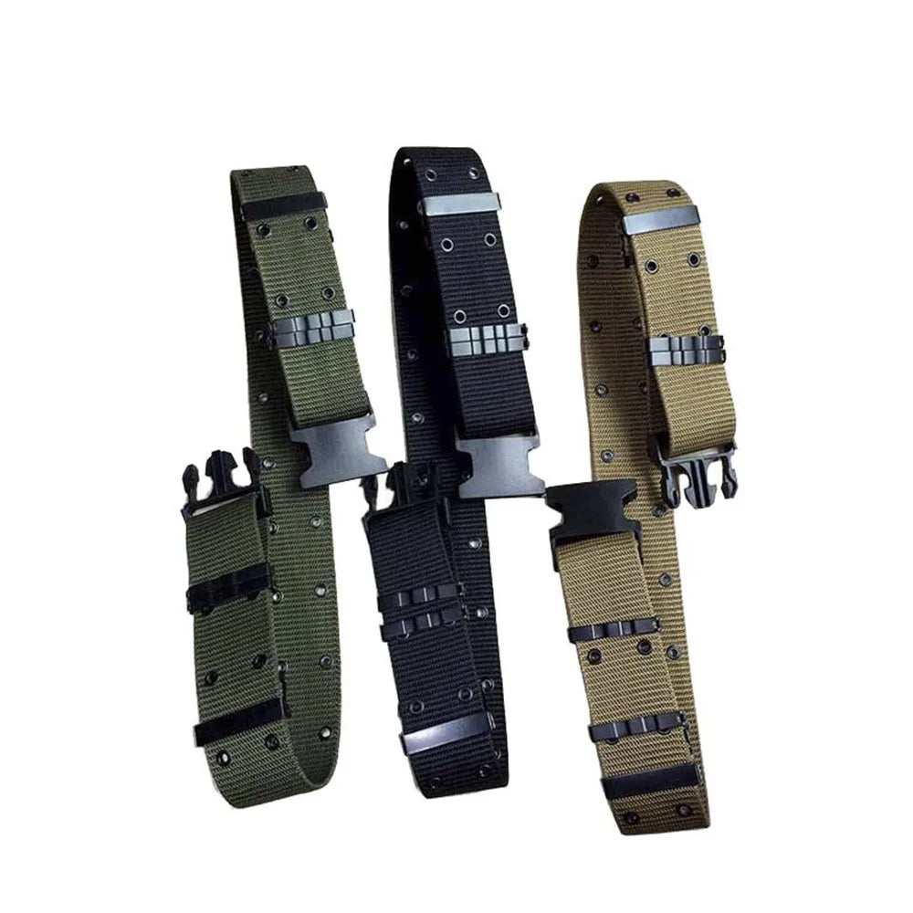 Wide Army Belt Tactical Military Nylon Waist Belts Quick Release Hunting Training Strong Metal BuckleOutdoor Sports Waistband Qme