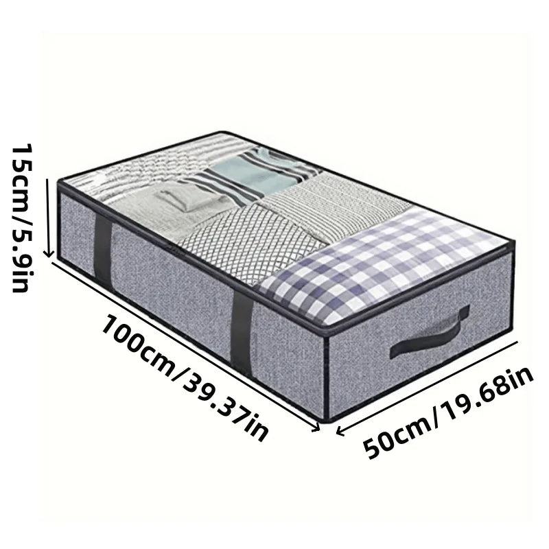 2/4PCS Organizer Bag Household Bed Bottom Storage Box Collapsible Non-Woven Clothing Quilt Toy Blanket Storage Box Shoe Bag Qme