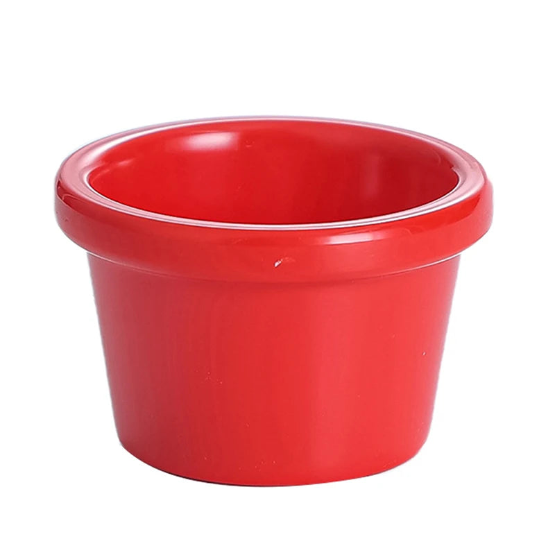 Sauce Bowl Gravy Boats Round Glossy Melamine Black Mini Dipping Cup Qme Red