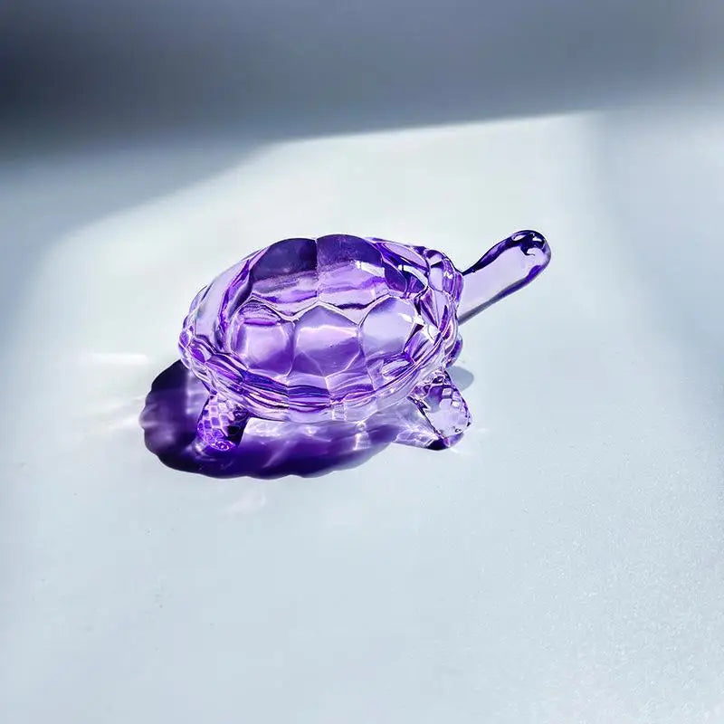 Glass Simulation Small Turtle Ornaments Glass Golden Turtle Home Fish Tank Landscaping Auspicious Decorations Qme A5