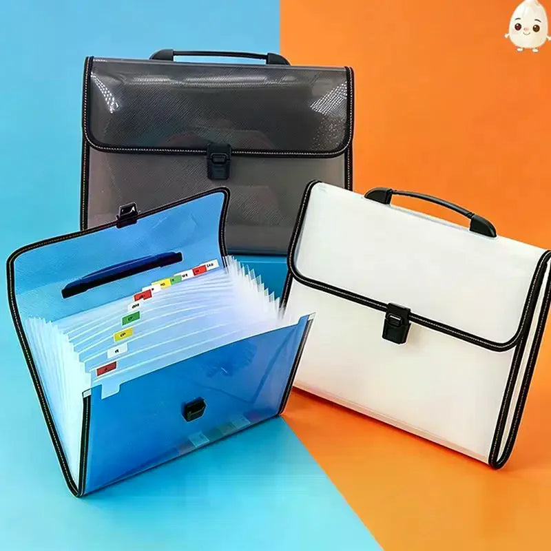 Long Document Organizer Folder Lightweight File Holder Handle Student Qme