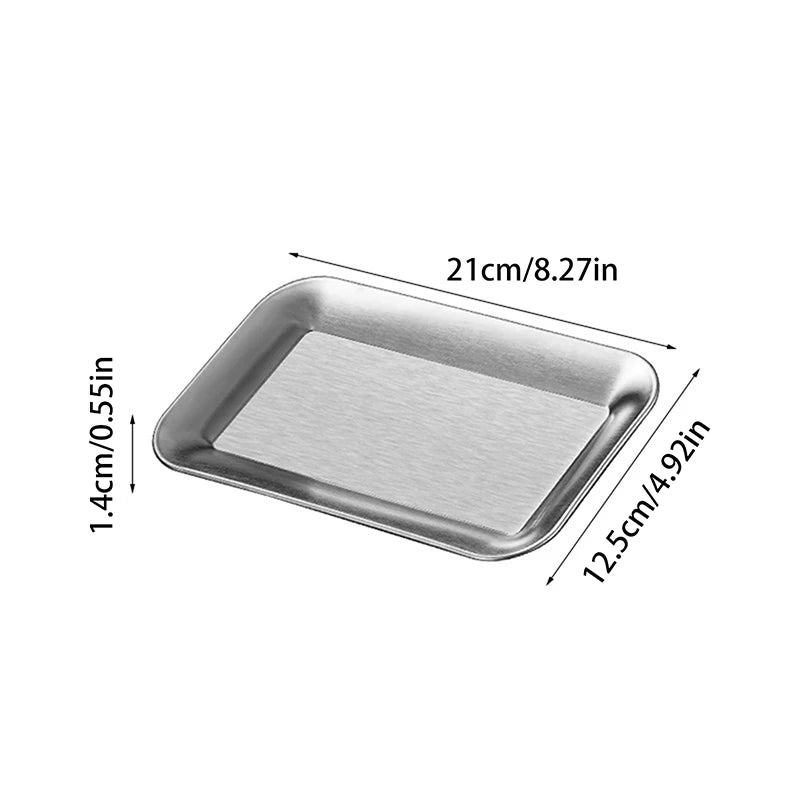 Cafe Restaurant Bathroom Tray Luxury Square Stainless Steel Serving Qme S Silver