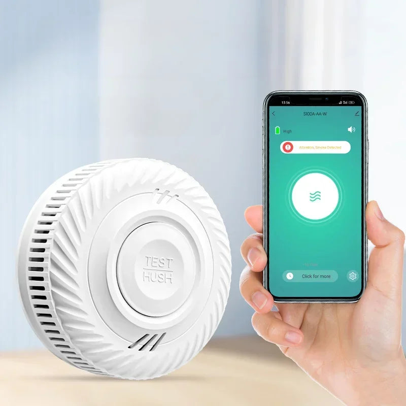 2023 NEW 10 Years Battery Fire Smoke Detector Commercial Home Inductive Freestanding Smoke Alarm Didi Alarm Qme S100B-CR-WR8