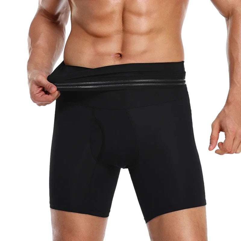 Mens Body Shaper Control Compression Shorts Belly Slimming Shapewear Abdomen Reducer Panties Fitness Boxer Pants Underwear Qme