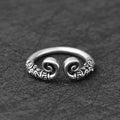 Punk Goth Titanium Steel Dragon Claw Halloween Skull Ring Hot Selling Men's Domineering Opening Rock Animal Jewelry Qme resizable 12