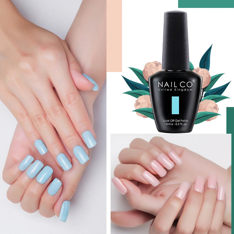 NAILCO 85 Colors Nail Gel UV LED Lacquer Manicure Varnish Hybrid Semi Qme