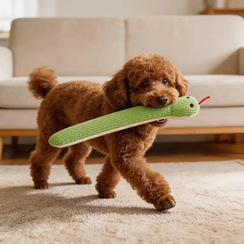 Dog Toy Snake Interactive Crinkle Sound Cat Kick Pet Indoor Kitten Qme