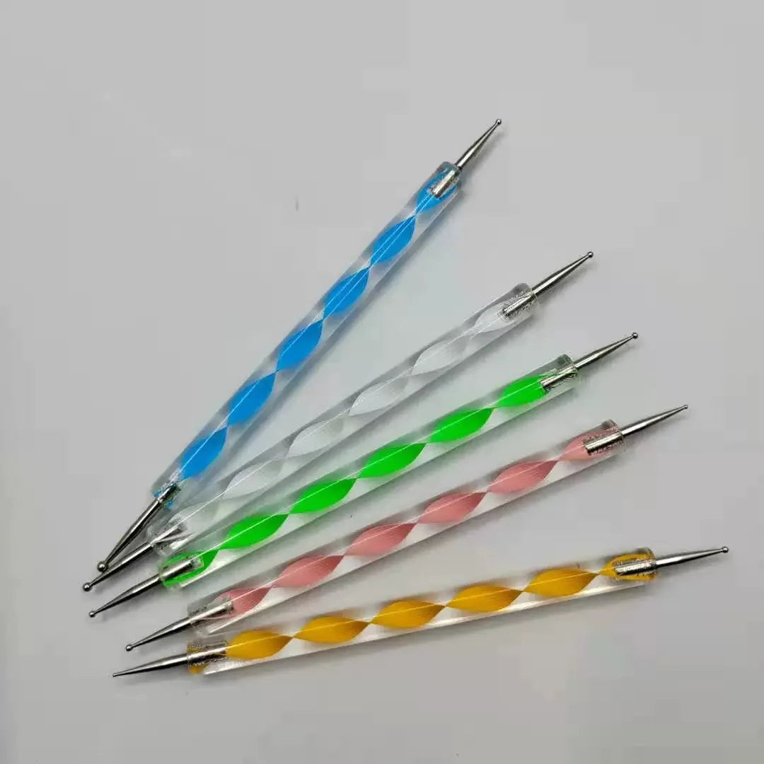 5/10/20pcs mix Nail Dotting Pen Creative DIY Nail Art Dotting Painting Tools Rotatable Ballpoint Dotting Nail Point Drill Pen Qme